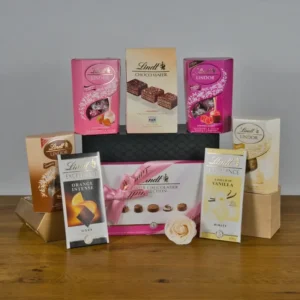 Lindt Chocolate Hamper with Truffles, Bars, and Waffles